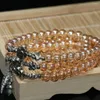 Strand Factory Outlet Design Original Haute Qualité Galvanoplastie Champagne Cristal Multicouche Bracelets 6mm Perles Rondes Bijoux B2264