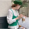 Women's T Shirts 2023 Spring Women T-shirts 2 Sets Green Knit Slip Crop Top White Shirt Suit Summer Modern Stylish Ins Small Fresh Ladies