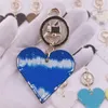 Luxury Brand Designer Keychains in Heart Shaped Round Key Chains Stainless Steel Keychain 1688Chao