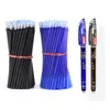 52 Pz/set 0.5mm Cancellabile Refill Rod Scuola Scrittura Cancelleria Penna Inchiostro Gel Blu Nero Manico Lavabile