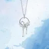 Pendentif Colliers Kpop Moonstone Collier Pour Femme Fille Coréenne Étudiant Clavicule Chaîne Ami Cadeau D'anniversaire