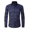 Printemps hommes chemise sociale mince affaires robe chemises mâle à manches longues décontracté formel élégant chemise Blouses hauts homme marque vêtements