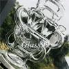 Glass Hookah Bongs with Showerhead Matrix Perc Recycler Oil Rigs Thick Water Pipe Bubbler Smoking Dab Shisha Accessory with 14mm Joint