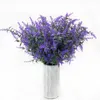 Flores decorativas 8 feixes de decoração colorida Flor de lavanda artificial ao ar livre para decoração Picks florais de outono