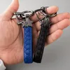 Nyckelringar Handgjorda lädermetallstjärna Keychain Keyring Diy Bag Charm Handväska Pendant smycken Tillbehör Kvinnor Män gåva Porte Clef Online
