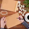 Papel de regalo Sobre de color liso Sobres reciclados para paquetes Bolsa marrón clásica de papel Kraft