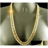 Chains 18 K Yellow G/F Gold Chain Solid Heavy 10Mm Xl Miami Cuban Curn Link Necklace Drop Delivery Jewelry Necklaces Pendants Dhqtn