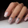 Valse nagels 24 -sten manicure druk op nep nials diy Frans lange vierkante gradiënt