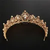 Other Fashion Accessories Baroque Vintage Green Royal Tiara Crowns Bride Blue Red Queen Crown Bridal Headband Wedding Tiara For Women Hair Jewelry J230525