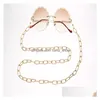 Lunettes Chaînes Lunettes Chaîne Sangles Longe En Métal Femmes Simple Long Treillis Pour Lunettes De Soleil Cordons Accessoires Drop Delivery Fashio Dhcka