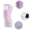 Skyddsutrustning 1 PCS Komprimering Knäskydd Support ärmskydd Elastic Knepad Brace Spring Volleyball Running Silicone Pad 230524