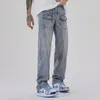 Jeans pour hommes American Ins High Street Outillage Hommes Tube droit lâche Daddy Pantalon à la mode Marque Rétro Drop Feeling