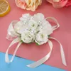 Dekorative Blumen 2 Stück Rose Handgelenk Corsage Armband Brautjungfer Schwestern Hand Hochzeit Zubehör Party Dekor künstlich