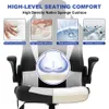 كرسي مكتب ألعاب Poptop Massage Chair Chair Chair Elrgonomic Computer Office Chair مع دعم فني للقطبار ، مسند رأس ، مسند الذراعين ،