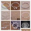 Bracelets De Charme Pierre Mandrin Suspendu Espace Papillon Rose Sterling Sier Plaqué 8 Pièces Style Mixte Gssb33 Vente Femmes 925 Drop Del Dh7So