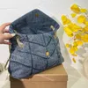 Original loulou puffer axelväska 30 cm kedja handväska medium tygväskor märkesdesigner messenger crossbody purses plånbok 3 färg denim canvas tyg med låda