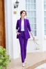 Dames tweedelige broek Formele dames Pant Suits voor vrouwen Zakelijk werk Draag kantoor uniforme stijlen elegante zwarte blazer jackts