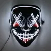 Gorąca sprzedaż zimnego światła LED LED Halloween maska ​​maskarska impreza Ball Partia Przerażająca maska ​​duchowa odgrywać rolę