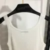 Gestickter Buchstabe Strickweste Damen Tank Top Sleveless Sling Sportwesten Laufen Yoga T-Shirts Tops