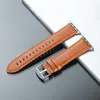 Watch Bands Oil Wax Leather Strap For Apple Series 1 2 3 4 5 6 7 SE 38/40/41MM 42/44/45MM