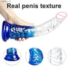 Dildos/dongs geléia de cristal enorme pênis realista plug plug plug de brinquedos sexy para casais vagina massagem anal suprimentos adultos para mulheres femininas l230518