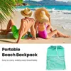 Aufbewahrungsbeutel, Tasche mit Kordelzug, einfarbig, Strand-Netztasche, gutes Belüftungsdesign, tragbarer Rucksack für den täglichen Gebrauch
