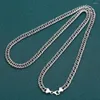 Kedjor Real 925 Sterling Silver Necklace 6mm Curb Link Chain Lobster Clasp All Size