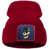 Boinas miedo cráneo personalidad impresión moda hombre invierno sombrero Hip Hop mantener caliente sombreros mujeres otoño al aire libre Color sólido gorras para niños