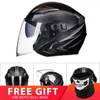 Motorcykelhjälmar BSDDP Hjälm Casco Moto Double Lens Open Face Electric Scooter Män Kvinnor Motorcykel cykel racing prick