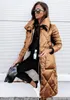 Kadın Trençkotları Uzun Ceket Kadınlar 2023 Kırış Ceketler Sonbahar Kış Kış Sıcak Sıcak Sıradan Fermuarı Moda Cep Putaltılar Dış Giyim S-5XL