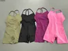 Kadınların Takipleri Yoga Kıyafetleri Kadın Spor Tulumları Yüksek Streç Plain Fitness Sırtsız Spor Romper Playsuit Sleeless Spor Salonu Tek Parçalı Hızlı Kuru Takım J230525
