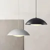 Pendant Lamps Nordic Modern White Black Minimalist LED Lights Round Disk Hanging Light Kitchen Dining Room Home Decor Ceiling