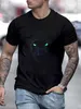 남성 티셔츠 티 셔츠 티 셔츠 그래픽 동물 승무원 목 녹색 파란색 파란색 옐로우 브라운 3D 프린트 플러스 크기 캐주얼 일일 짧은 슬리브 의류 의류 기본 디자이너 슬림 한 적합