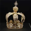 Outros acessórios de moda rainha real rei tiaras coroa homens redondos redondos de diadema de noiva e coroas cocar jóias de jóias de jóias do casamento de casamentos