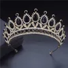 Andra modetillbehör Kvalitet Rhinestone Tiaras och Crowns pannband för Queen Bridal Wedding Crown Hair Jewel Princess Prickband Party Head Orna J230525