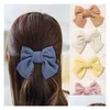 Клипы для волос Barrettes 5 Color Puff Big Bowknot Girls Pins Simple Harpin Women Pure Fashion Accessories Headwear доставка еврейки dhsji