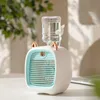 Other Home Garden 2400mAh Mini Air Conditioner Portable Desktop Fan Humidifier Purifier 3 Speed 2 Mode Spray USB Table Fan Car Home Camping Travel 230525