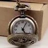 Pocket Watches Orologio Da Tasca Vintage Bronzo Steampunk Quarzo Collana Watch Regalo