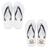 Pantuflas de playa para sublimación de fiesta, pantuflas en blanco de transferencia térmica, caucho natural L01