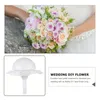 Decorative Flowers 1 Set Of Party Foam With Lace Collar Bridal Bouquet Holders Holder