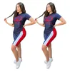 Nieuwe dames trainingspakken Tweede stuk korte set luxe G Letter afdrukken korte mouw Dresigne T -shirt top en shorts outfits sportkleding