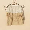 코트 2023 스프링 소녀 트렌치 아이의 옷 패션 레이스 패치 워크 면화 외부웨어 윈드 브레이커 어린이 2 색