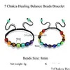 Perlé Hommes Femmes 7 Chakras Bracelet Réglable Pierre Naturelle Yoga Perles Bracelet Guérison Énergie Goutte Livraison Bijoux Bracelets Dhopx