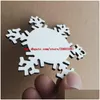 Christmas Decorations Sublimation Mdf Ornaments Round Square Snow Shape Transfer Printing Blank Xmas Consumable Drop Delivery Home G Dhxkr