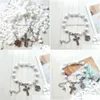 Beaded Religious Cross Jewelry Metal Rose White Crystal Rosary Bracelet Drop Delivery Bracelets Dhdeg