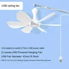 New USB 5V Mini Ceiling Fan Energy-Saving 5W Silent Summer Cooling Fans Cooler for Home Dormitory Camping Tent 6 Blades