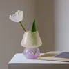 Вазы Cutelife ins Glass Flower Transparent Vase Room Home Coremer Holder Holder Table Terrarium Hydroponic Vases для бутылки растений 230525
