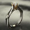 Klusterringar 925 sterling silver ring sex åtta hjärtan och pilar zirkonsimulering Moissan diamant för kvinnor bröllopspresenter