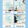 New Home Desktop Clip Fan Mini Electric Wall Mounted Office Clamp Ventole di raffreddamento Letto dormitorio per studenti Ventilazione del vento naturale 220V
