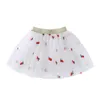 Barn tutu tyll broderi blomma pettiskirt baby dans balett scen mesh gase halv fest mini kjol danskläder kostym klädsel fancy kjolar bc727-2